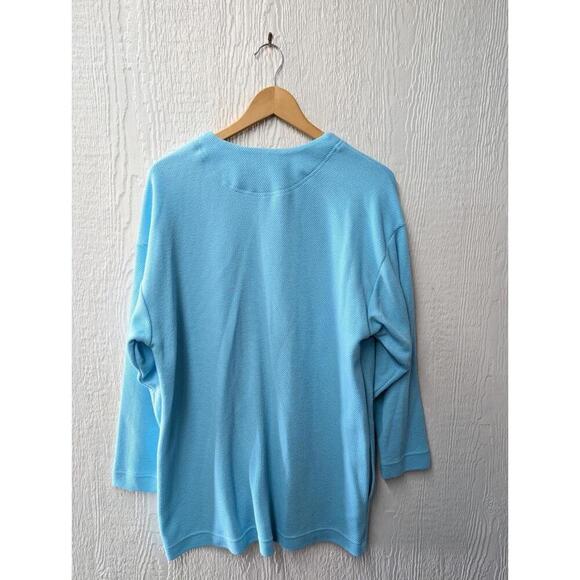 Vintage Jantzen Classic Turquoise Varsity Cardigan Pockets Preppy Size Large - Picture 6 of 6